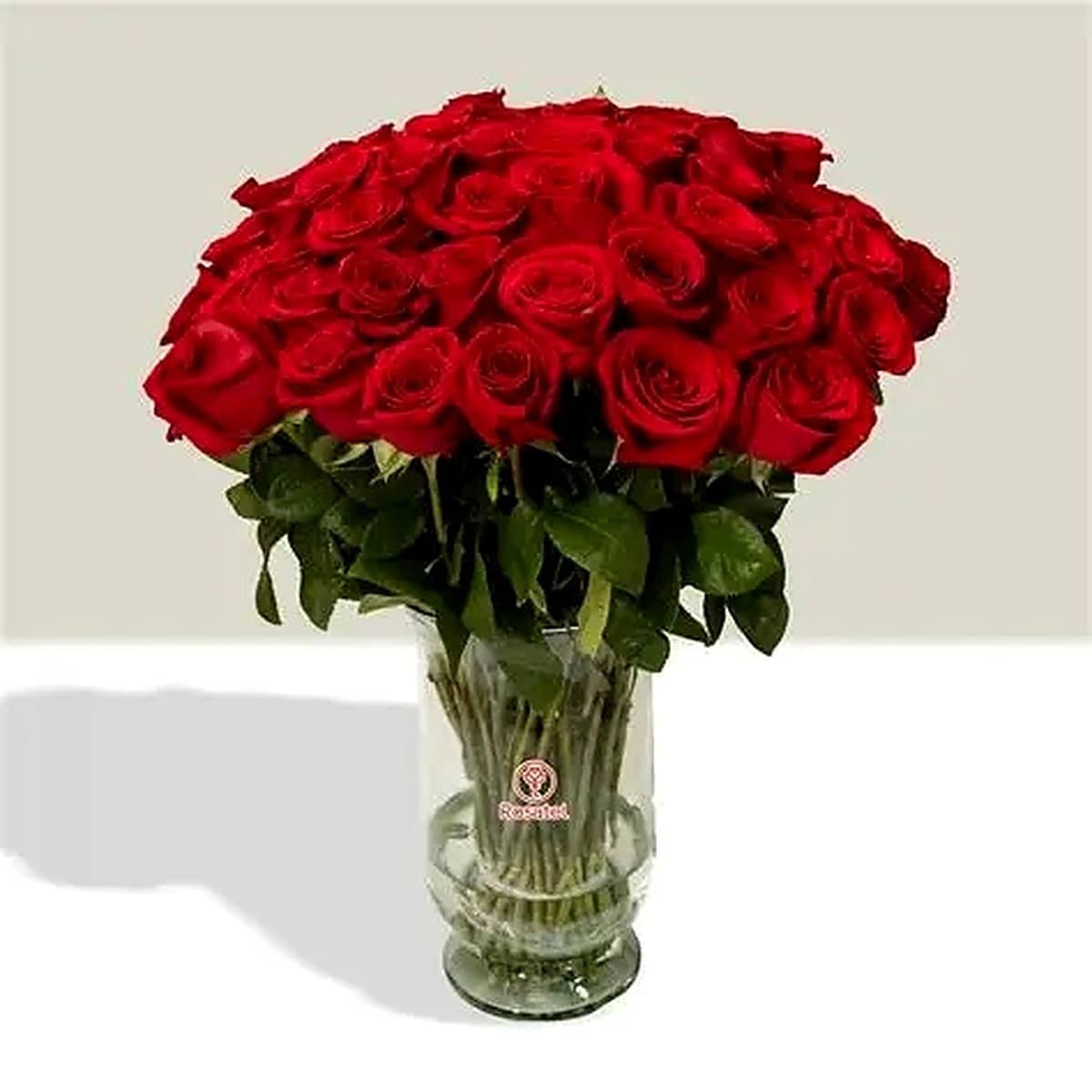 Rosas en florero / base — Florería Casablanca Torreón