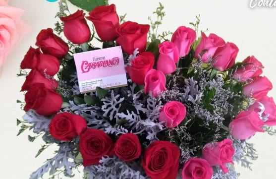Corazón de Rosas — arreglo floral Florería Casablanca Torreón