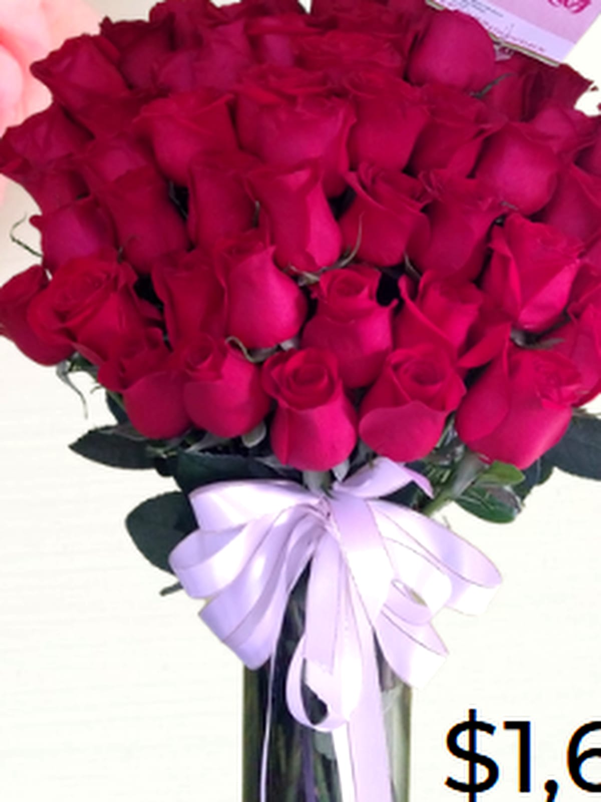 40 Rosas en Florero — arreglo floral Florería Casablanca Torreón