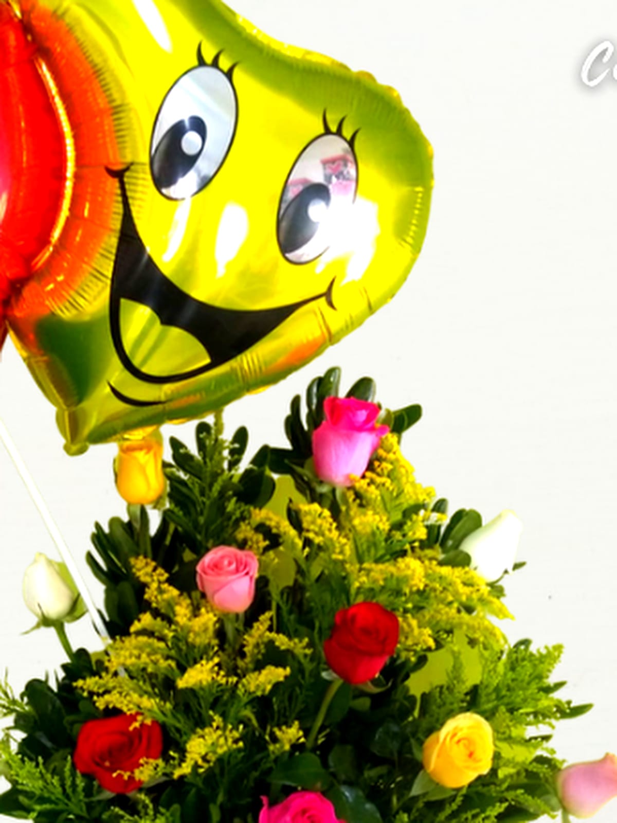 12 Rosas Coloridas — arreglo floral Florería Casablanca Torreón